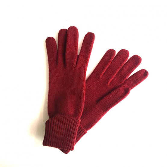 rote Handschuhe mit Kaschmir von Gebeana
