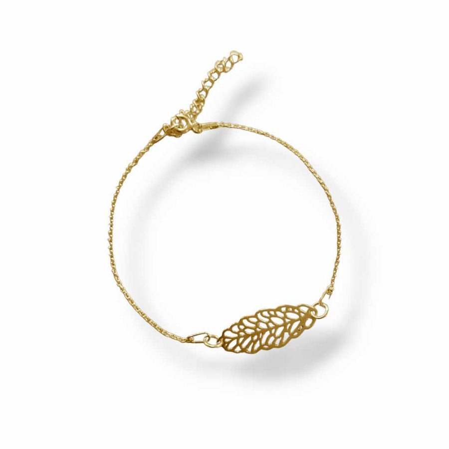 Ornamental Leaf Armkette Gold von Grethe Winter