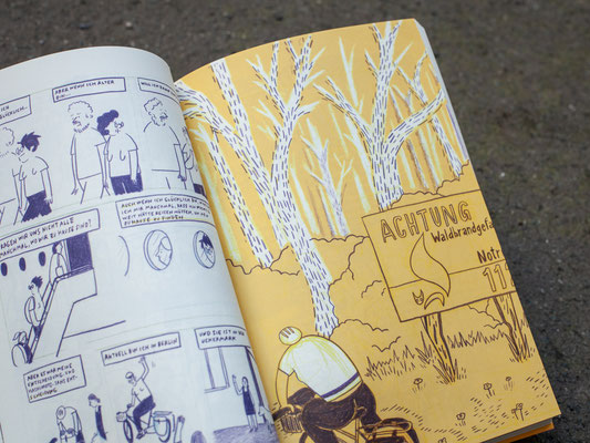 DER TRIP - Graphic Novel von Nozomi Horibe. Ein Reisebuch über einen Trip durch Brandenburg mit dem Fahrrad