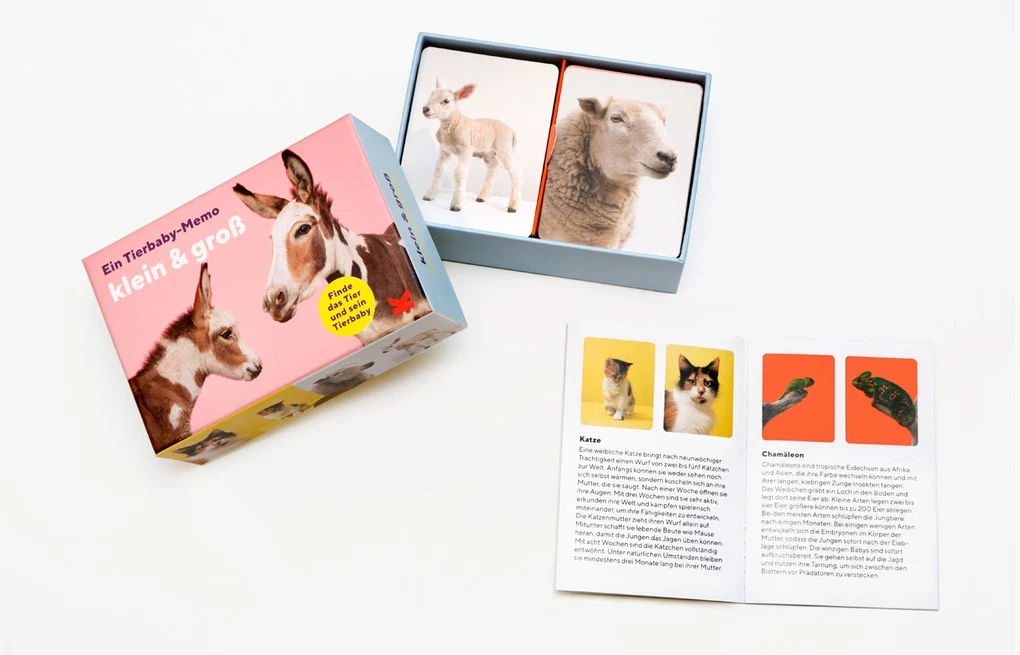Tierbaby-Memo klein & groß mit 50 Karten und Tierfotografien von Gerrard Gethings im Laurence King Verlag.
