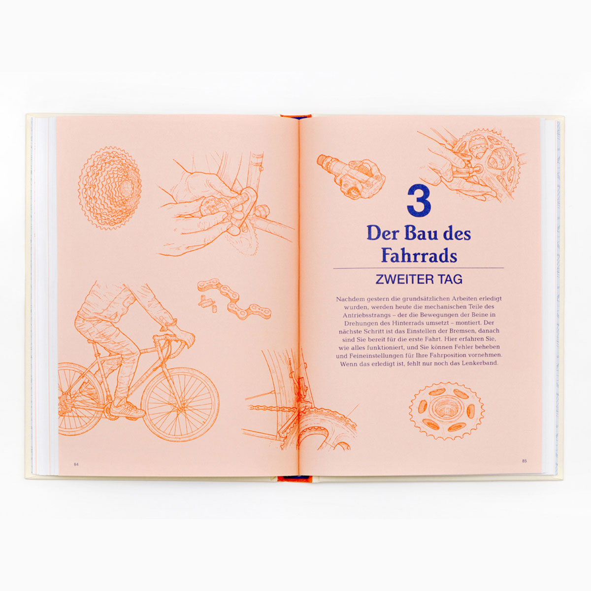Das perfekte Fahrrad selber bauen - eine detaillierte Anleitung zum Selberbauen an einem Wochenende, ausführlich illustriert und per Hand gezeichnet.