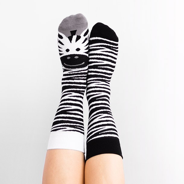 Zebra Socken von Nanushki