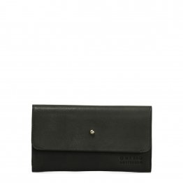 große Geldbörse aus schwarzem Leder "Pixie's Pouch" von O my Bag