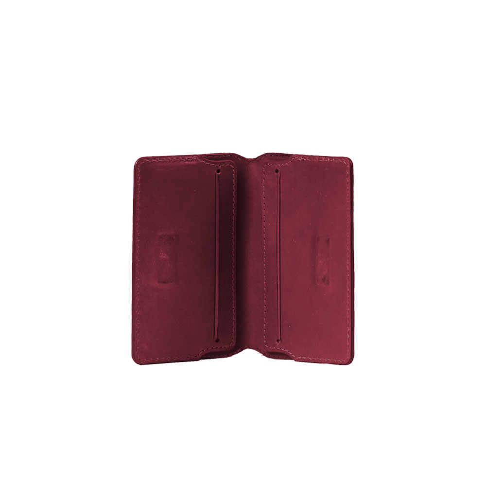 Cassie's Cardcase - aufklappbares Kartenetui in Rot aus Eco-Leder von O My Bag