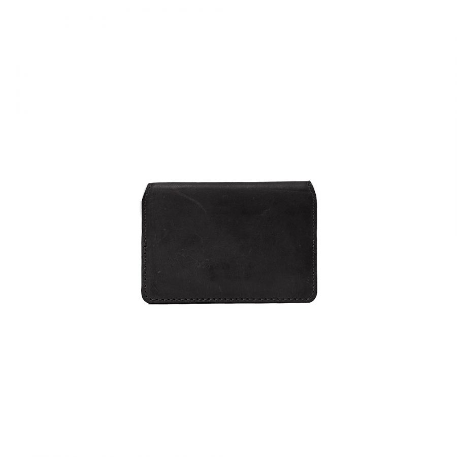 Cassie's Cardcase - aufklappbares Kartenetui in Schwarz aus Eco-Leder von O My Bag
