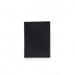 schwarzes Lederetui mit Kartenfächern für Reisepass, Mutterpass oder als Portemonnaie von O My Bag