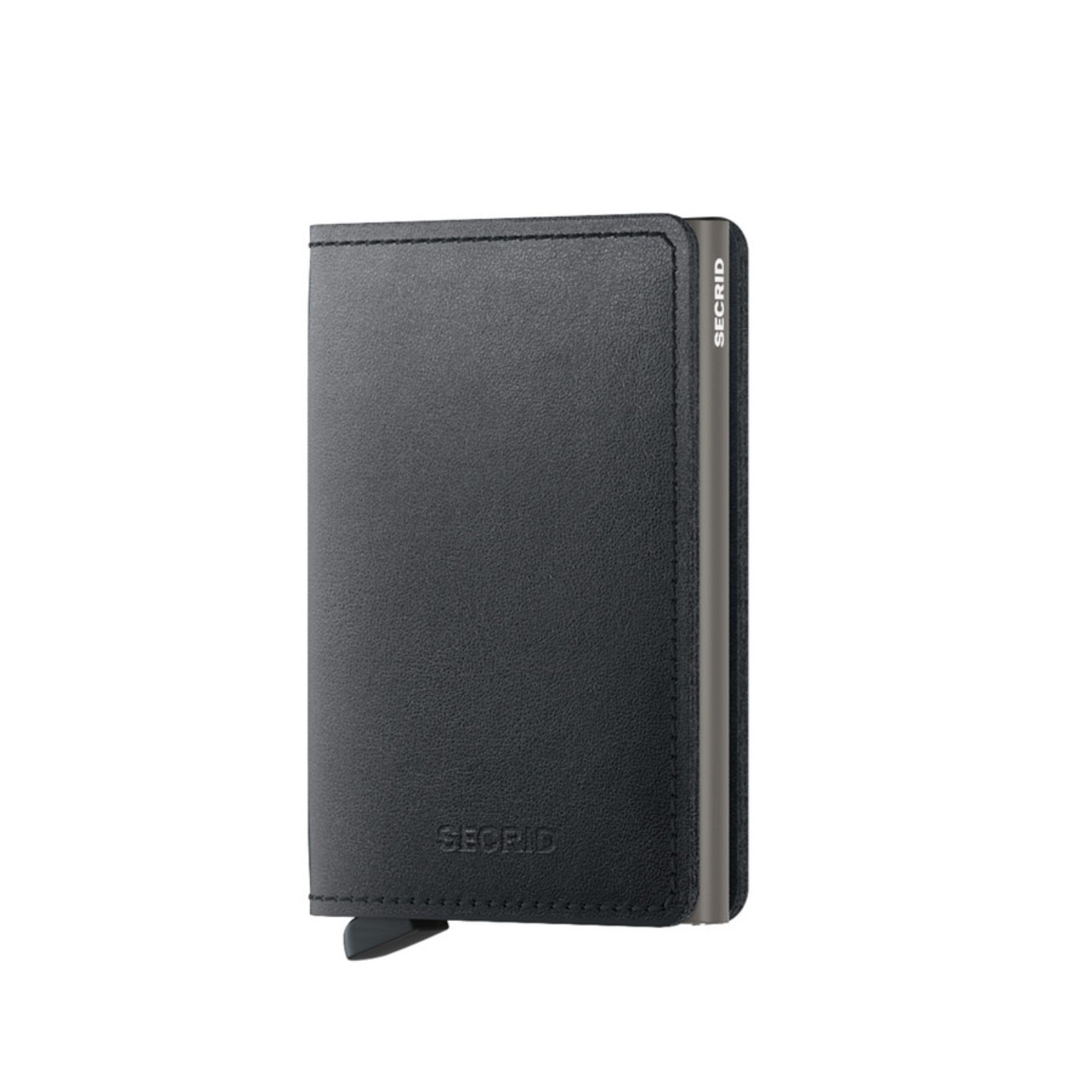 Secrid Slimwallet Mirum Black Light – veganes Slimwallet aus pflanzlichem Mirum™-Material, RFID-Schutz, ohne Verschluss, schwarz