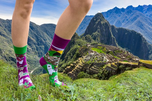 SPOX SOX Llama Socken mit Machu Picchu