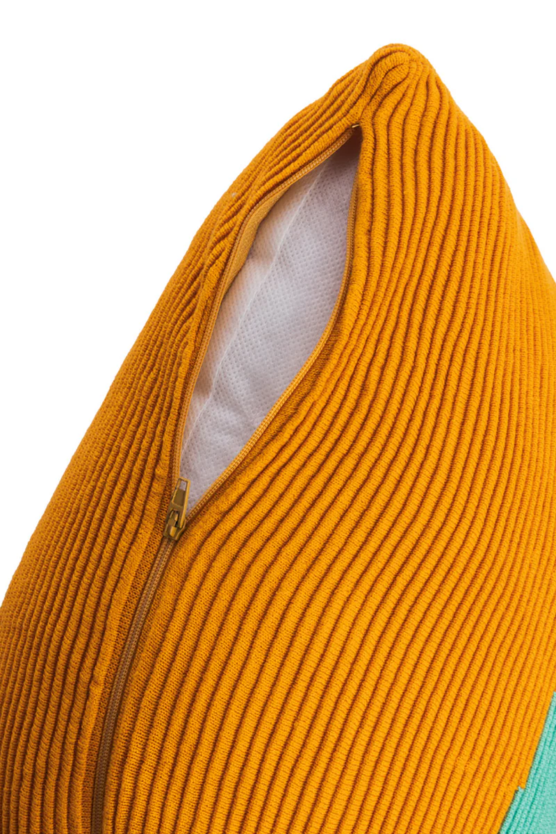 Tranquillo Kissenbezug COLOR FLOW – weicher Kissenbezug aus 100 % Bio-Baumwolle mit verdecktem Reißverschluss und Farbverlauf, 50 × 50 cm